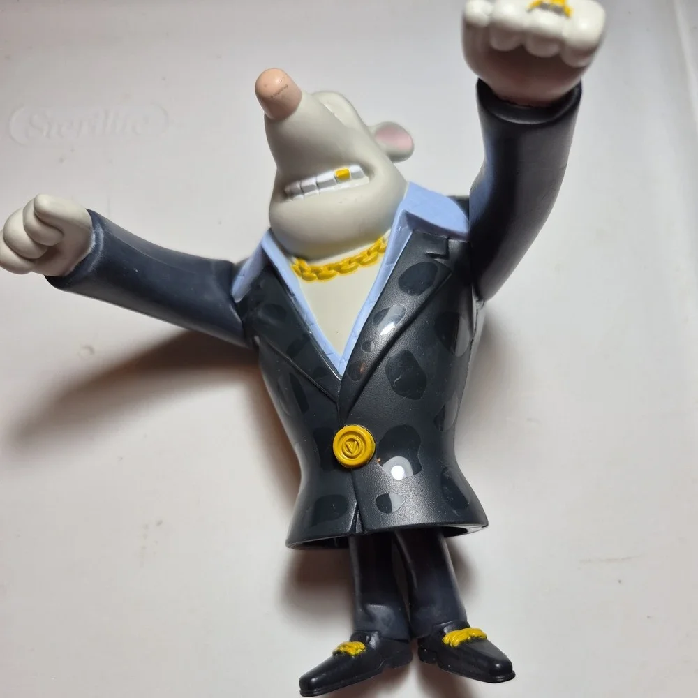 Whitey Rat Figure Nodder Bobble Flushed Away 2006 McDonald's